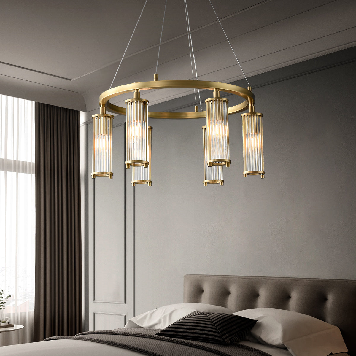 Modern Halo Elegance Ring Chandelier