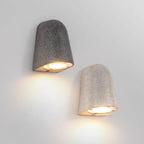 Architectural Microcement Outdoor Wall Light in Sandstone Finish