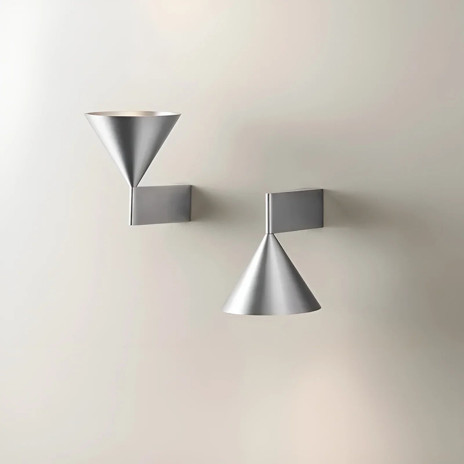 Bauhaus Aluminum Cone Wall Lamp with 3-Color LED