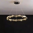 Luxury K9 Crystal Chandelier – Modern Multi-Ring LED Ceiling Light