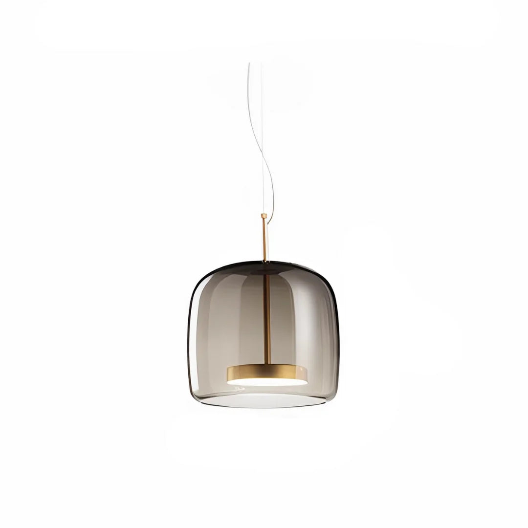 Nordic Amber Glass Pendant Light - Modern Designer Ceiling Lamp