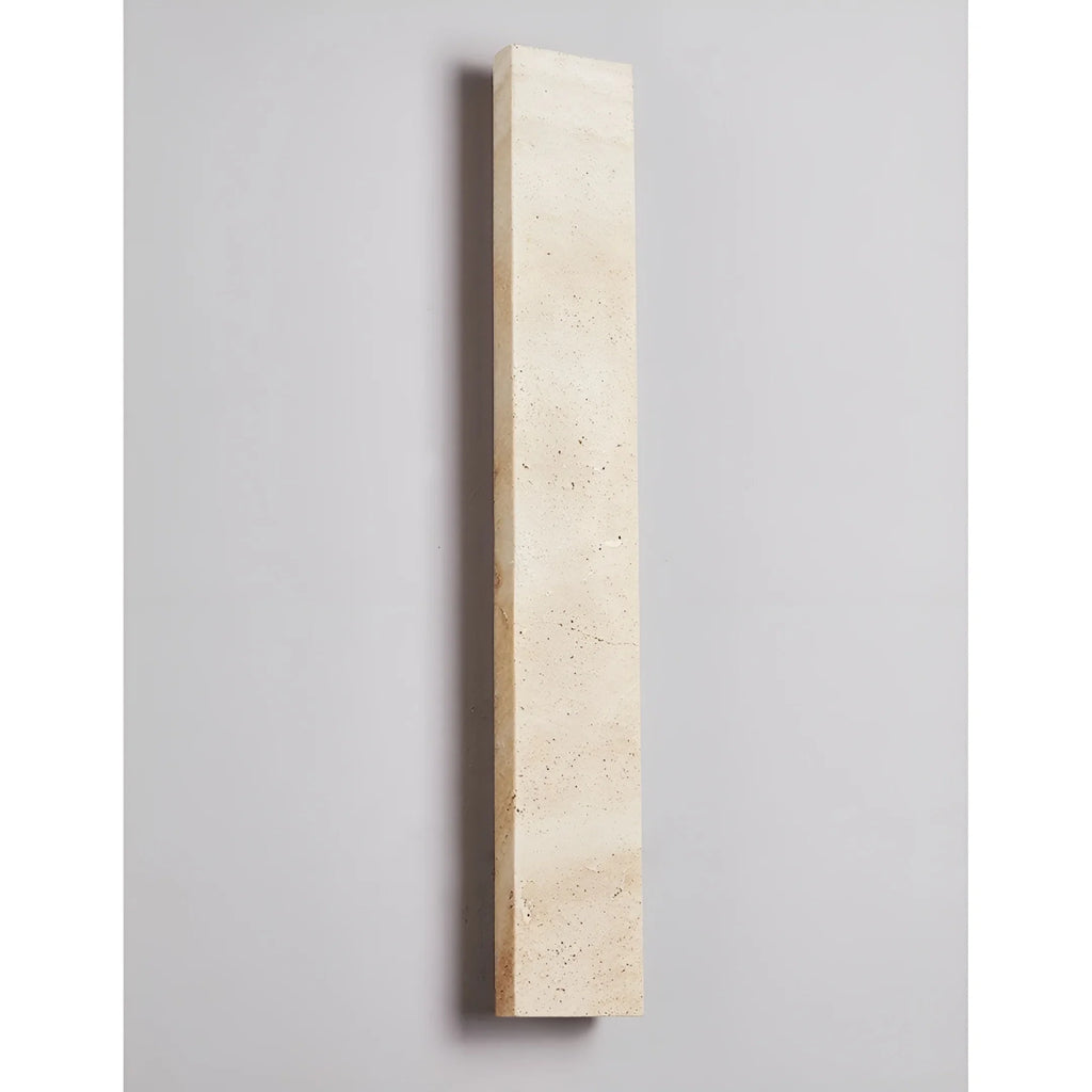 Solea Travertine Outdoor Light - Handcrafted Stone Wall Sconce
