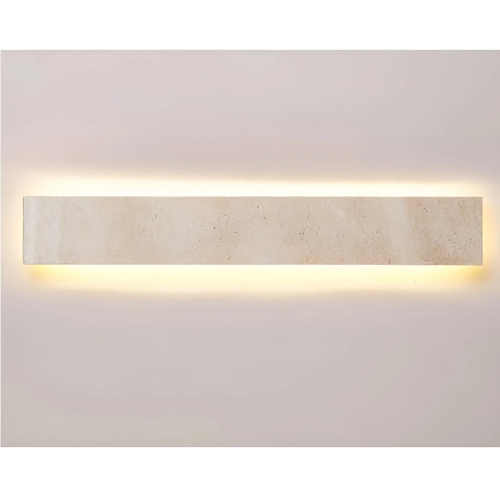 Solea Travertine Outdoor Light - Handcrafted Stone Wall Sconce