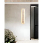 Solea Travertine Outdoor Light - Handcrafted Stone Wall Sconce