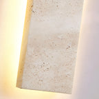Solea Travertine Outdoor Light - Handcrafted Stone Wall Sconce