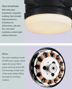 52" Ceiling Fan Lamp with Plywood Blade