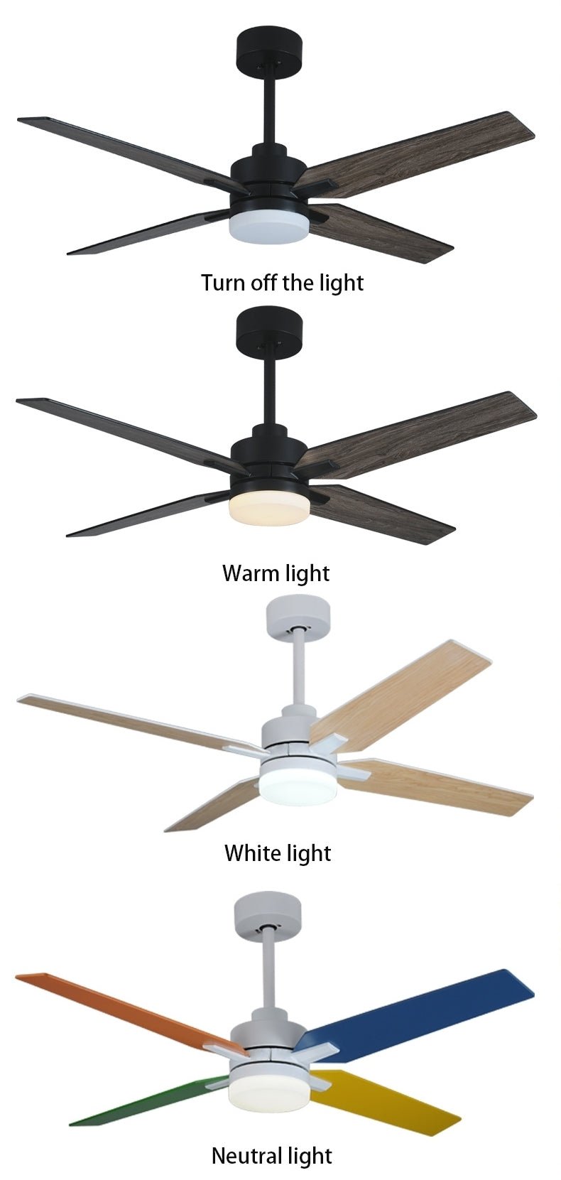 52" Ceiling Fan Lamp with Plywood Blade