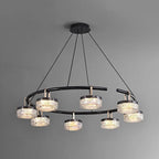 Pearl Black and Champagne Gold Illumination Pendant Fixture