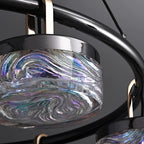 Pearl Black and Champagne Gold Illumination Pendant Fixture