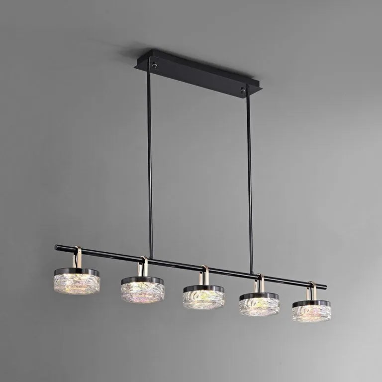 Elegant Colorful Linear Lamp for Modern Kitchen Island