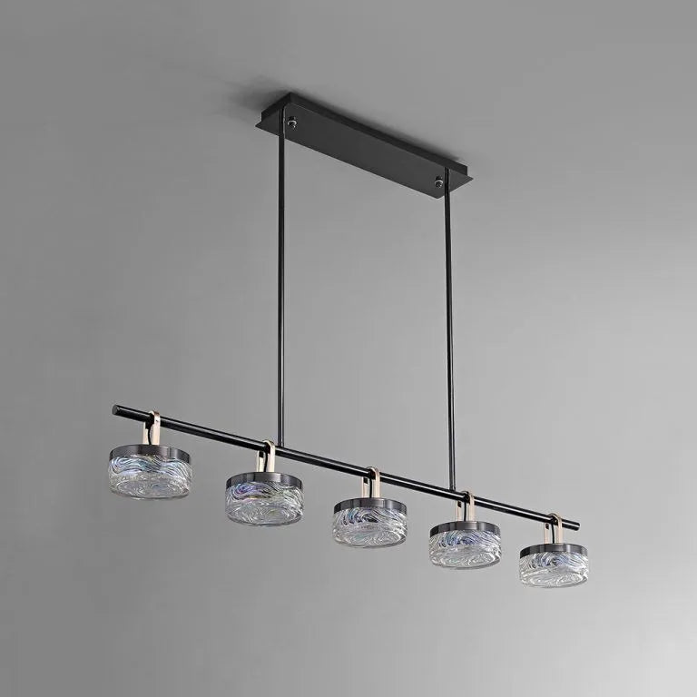 Elegant Colorful Linear Lamp for Modern Kitchen Island