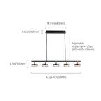 Elegant Colorful Linear Lamp for Modern Kitchen Island