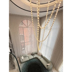 Verona Grand Crystal Staircase Chandelier - Italian Design with K9 Crystals and LED Light