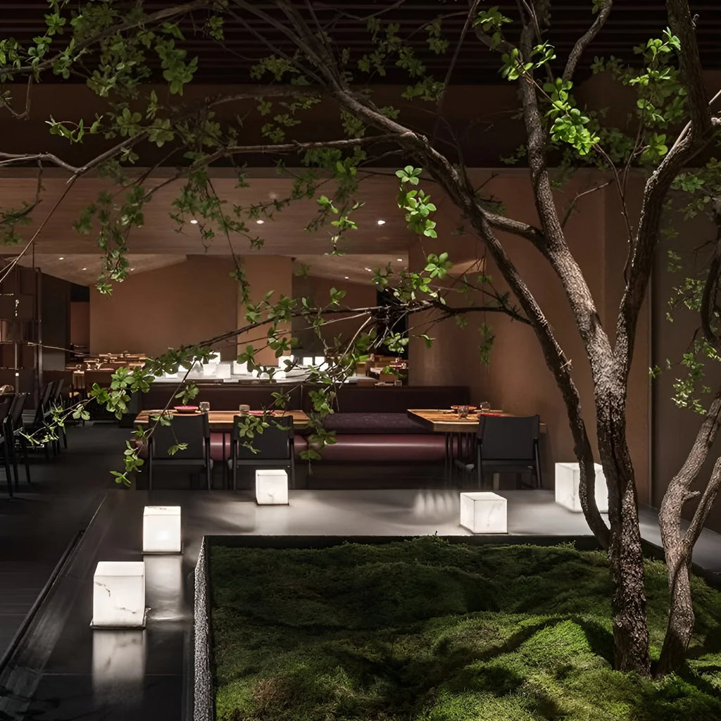 Waterproof Marble-Effect Outdoor Floor Light for Garden, Patio, Villa Landscape