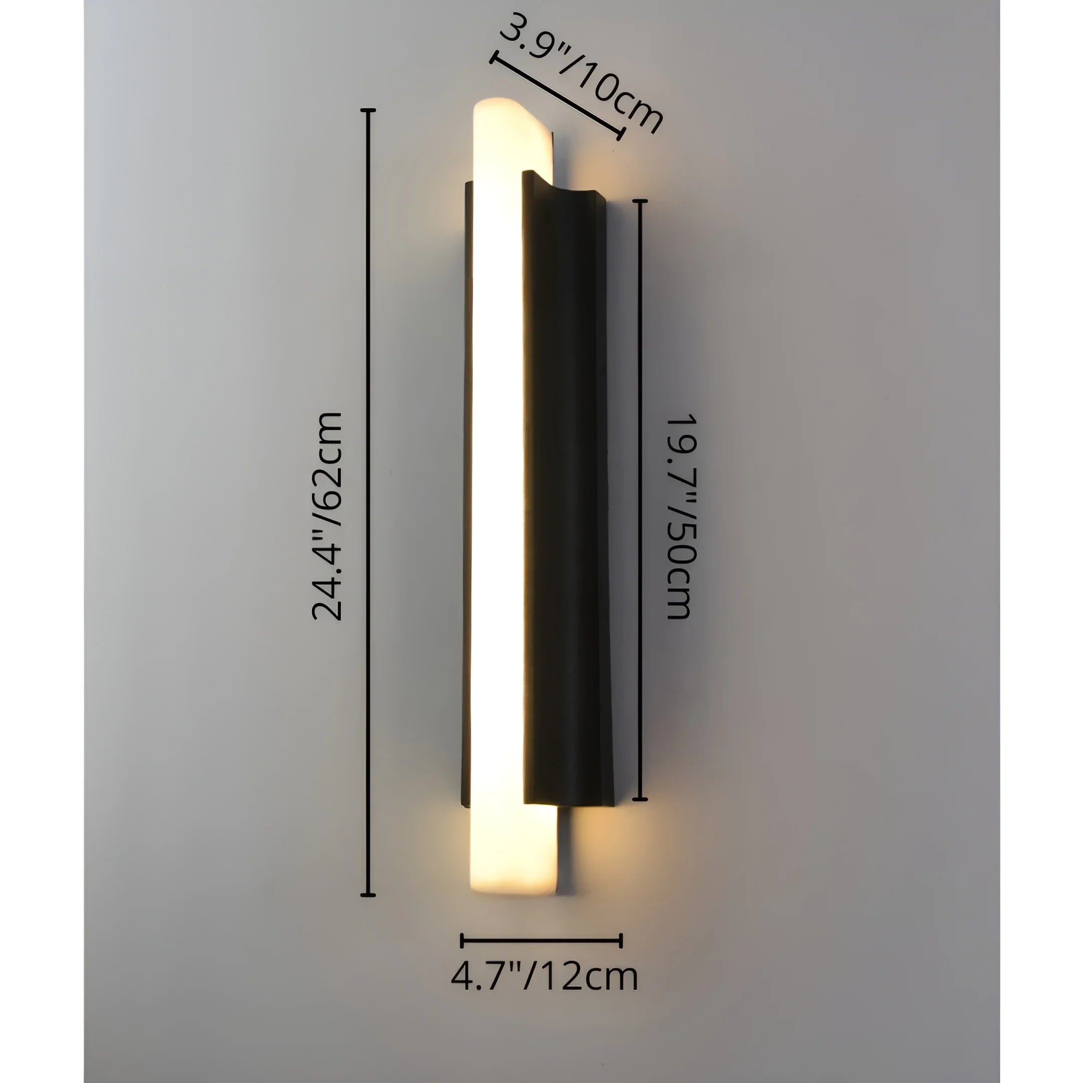 Modern Outdoor Wall Light - Waterproof IP54, 20W LED | Sand Black Stainless Steel & Resin, Perfect for Patio, Entryway, Balcony