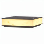 Marble-Finish Outdoor Solar Pillar Light for Garden & Villa