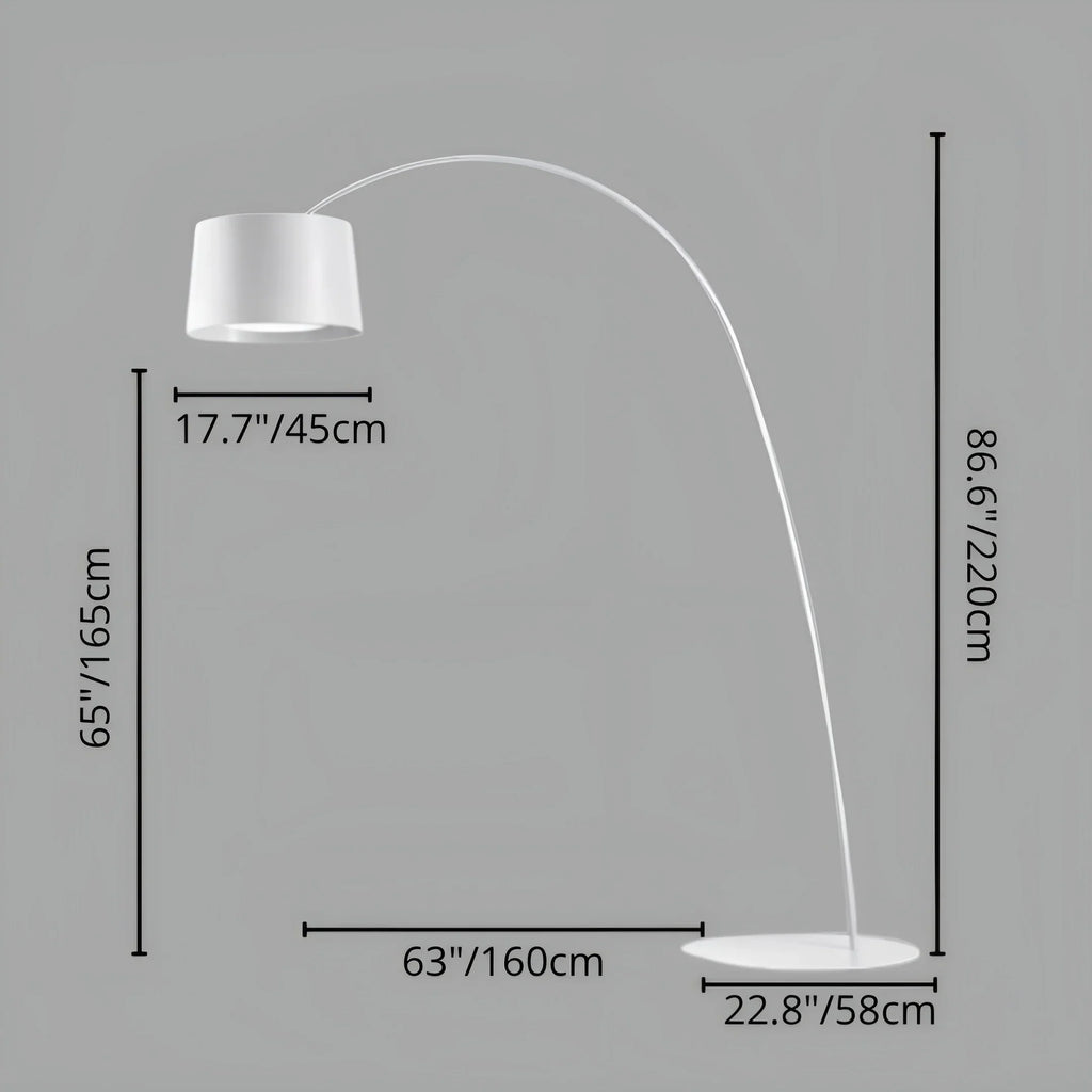 Designer Arc Floor Lamp - Modern Minimalist Aluminum Lamp